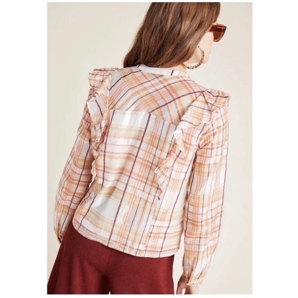ANTHROPOLOGIE CURRENT AIR Ruffle Blouse Size S - Picture 4 of 8